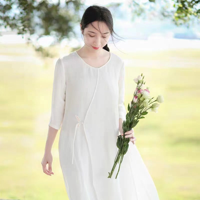 Leichtes Ramie-Kleid