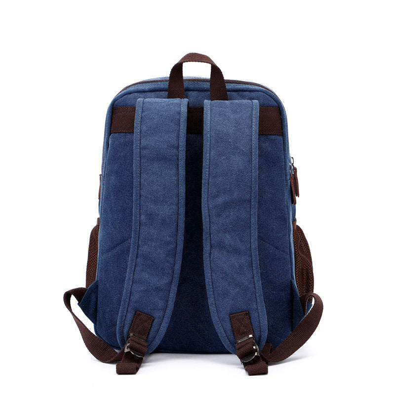 Retro Canvas Rucksack für Laptop – Bild 6 | LuxeStyle