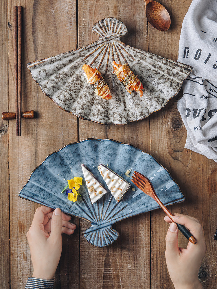 Japanisches Keramik-Sushi-Teller Fächerform – Bild 7 | LuxeStyle