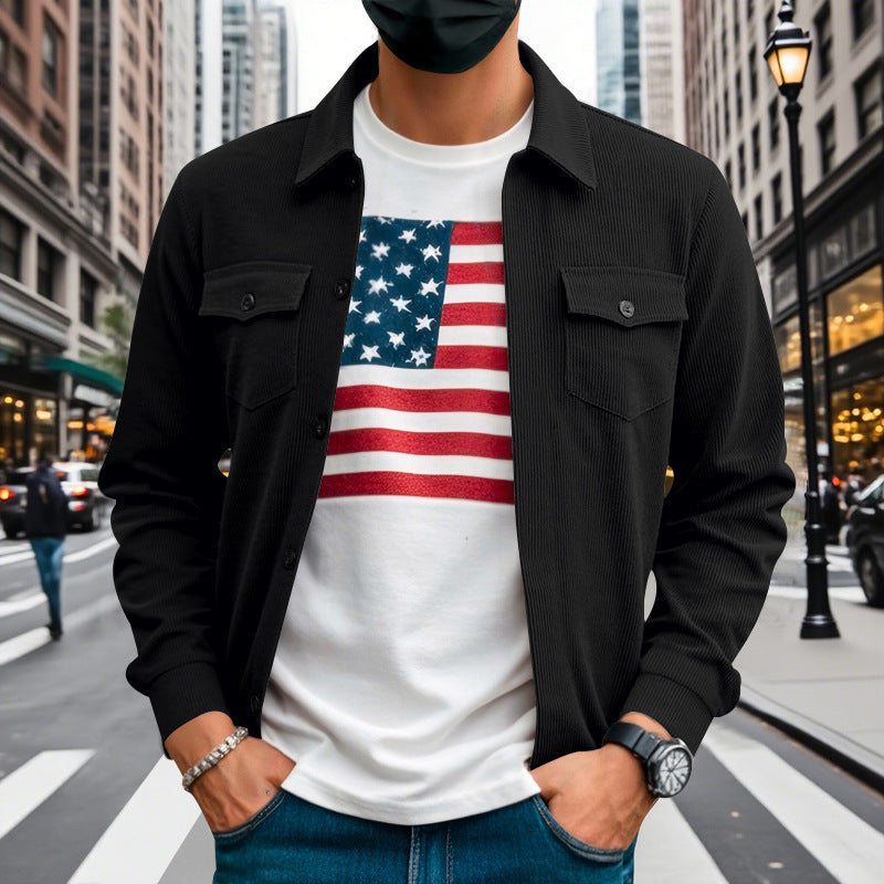 Herren Übergangsjacke mit Stehkragen und vielen Taschen