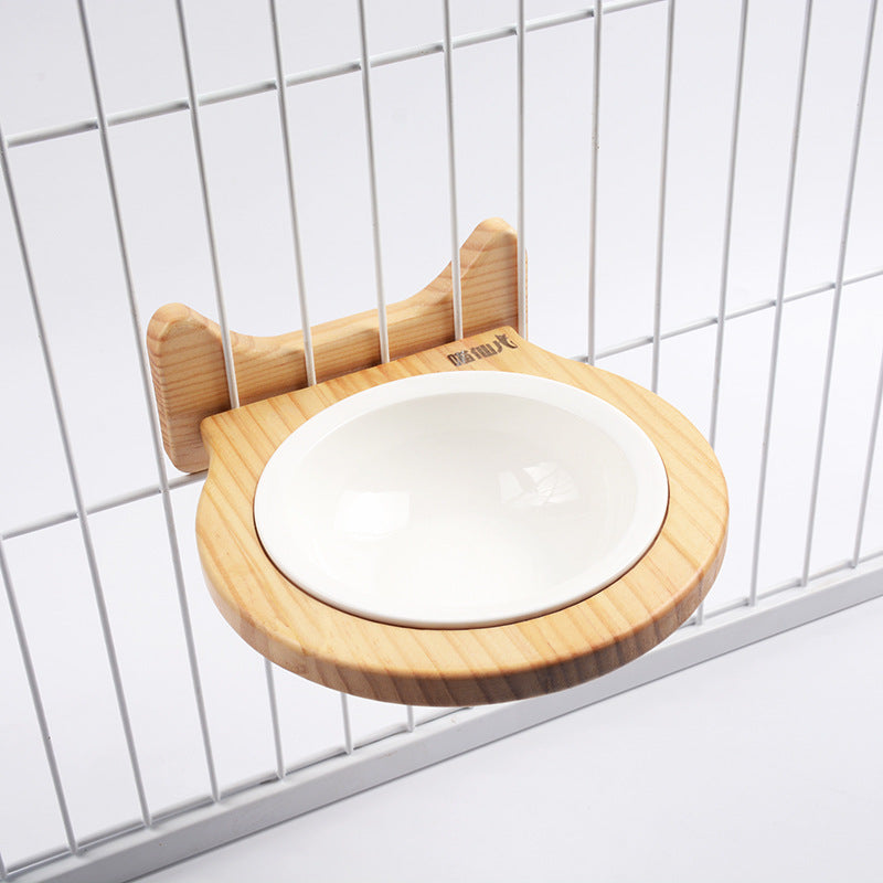 Keramiknapf mit Holzständer für Haustiere | LuxeStyle