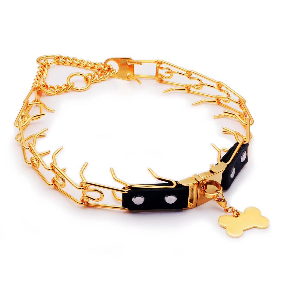 Halskette für Hunde, Edelstahl, Gold/Silber – Bild 4 | LuxeStyle