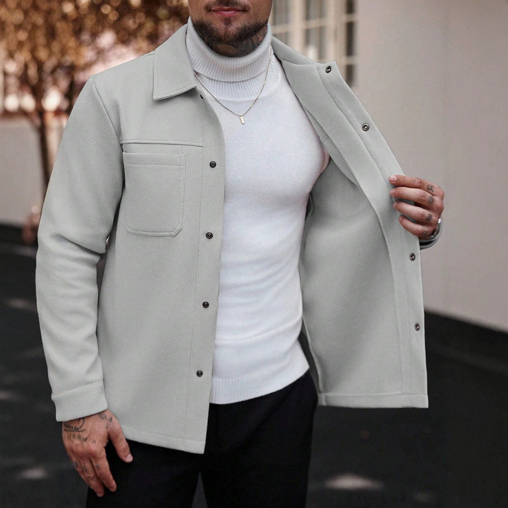 Wolljacke für Herren mit Taschen