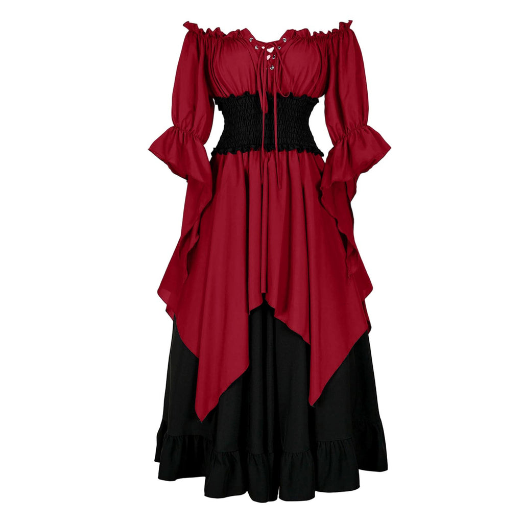 Retro Korsett-Kleid mit Plissee