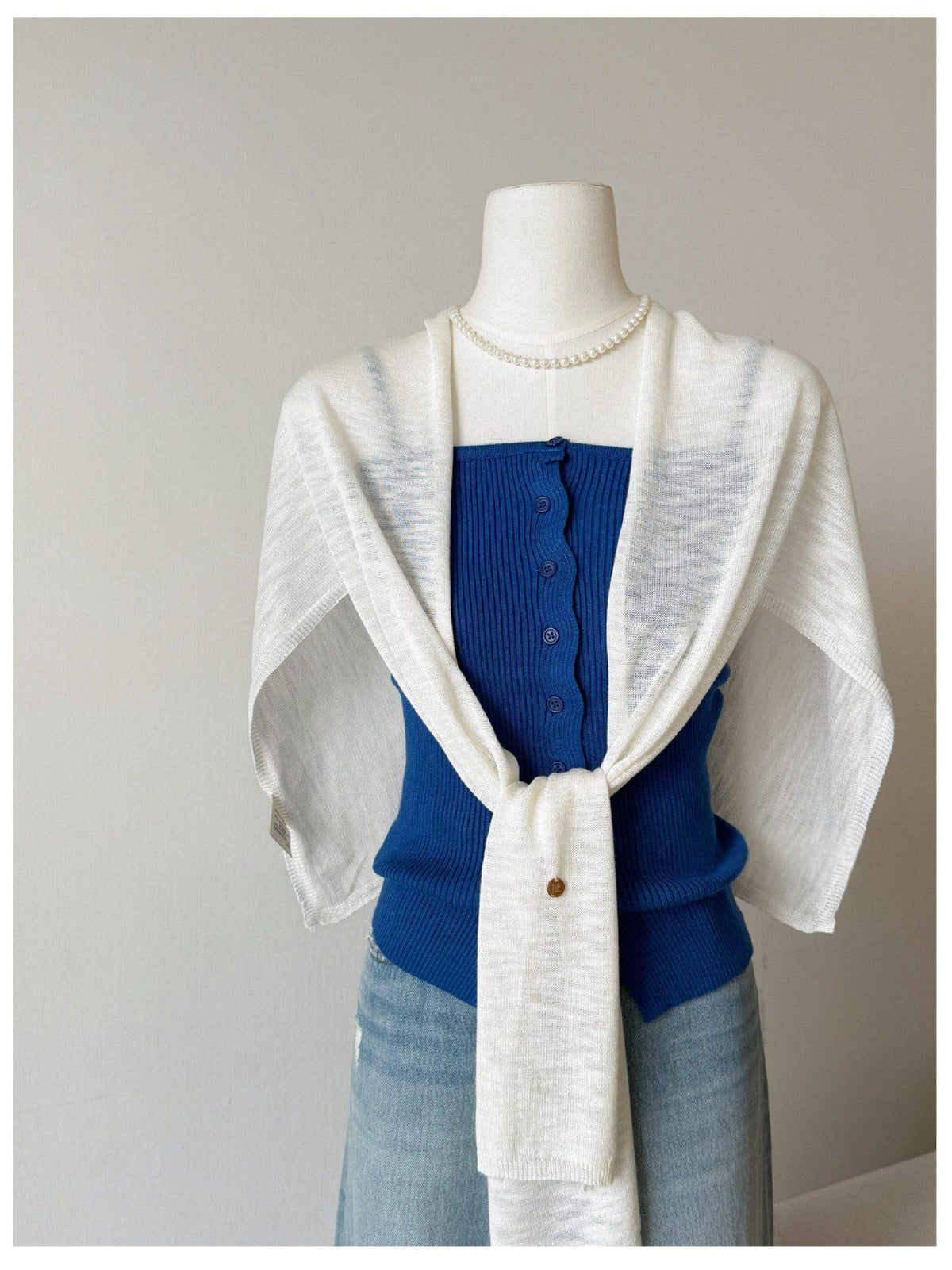 Bambus-Section Leinen Viskose Cape für Damen – Bild 4 | LuxeStyle