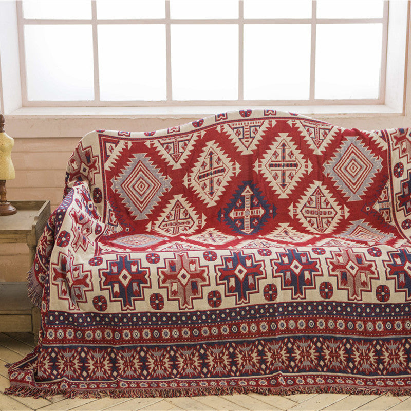 Sofaüberwurf Baumwolle – Geometrische Abstraktion – Bild 1 | LuxeStyle