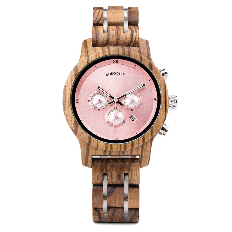 Armbanduhr aus Holz mit Chronograph und Kalender – Bild 5 | LuxeStyle