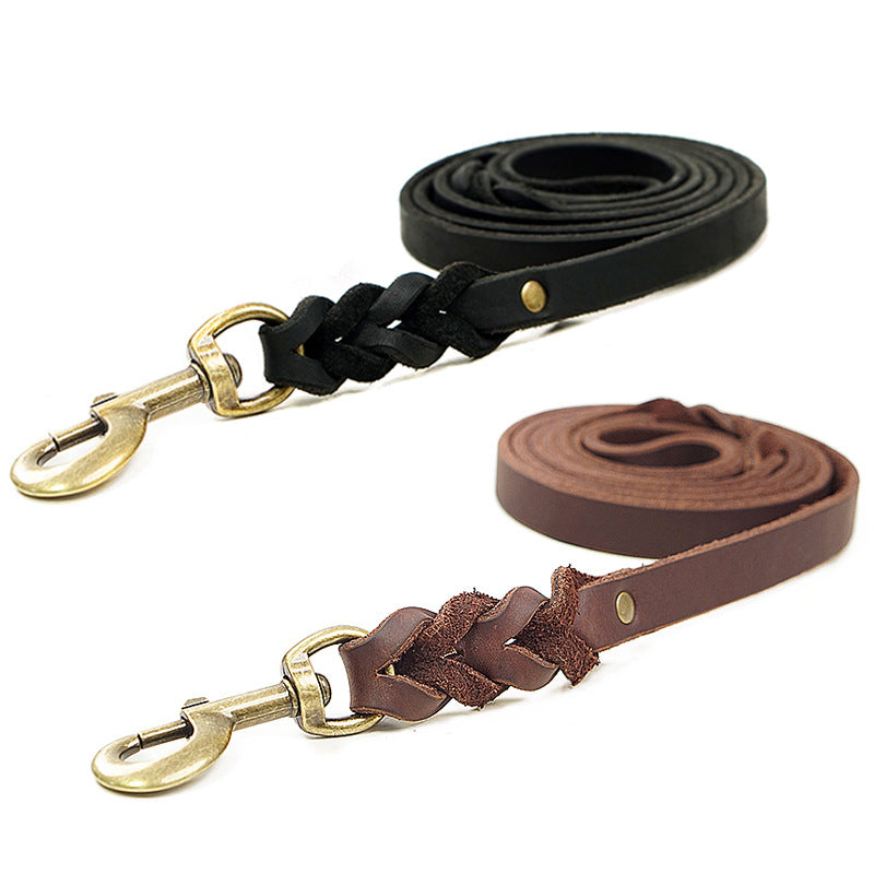 Leder-Hundeleine mit Anti-Zug-Design