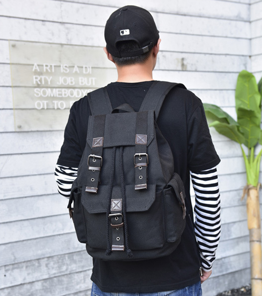 Canvas-Rucksack Unisex Retro – Bild 7 | LuxeStyle