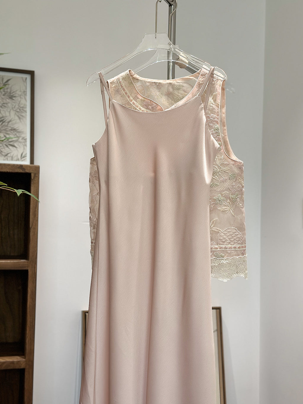 Elegantes Slip Dress im New Chinese-Stil