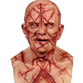 Horror-Maske Glatzkopf mit Blutnarben