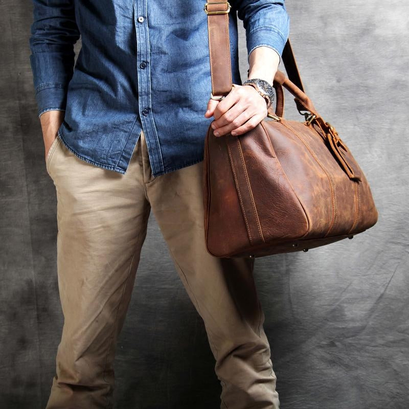 Retro Leder Reisetasche – Bild 5 | LuxeStyle