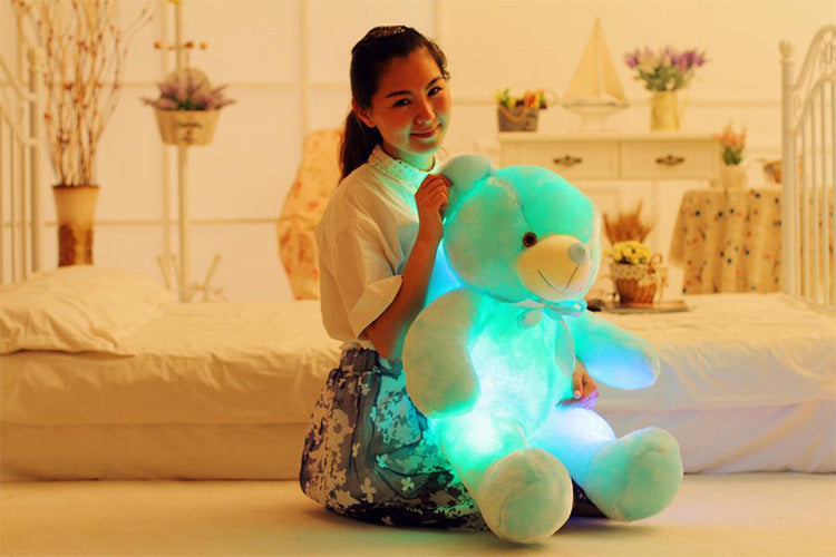 LED-Leucht-Teddybär Plüsch Rosa