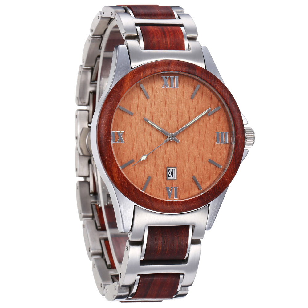Herren Quarzuhr aus Holz und Edelstahl – Bild 16 | LuxeStyle