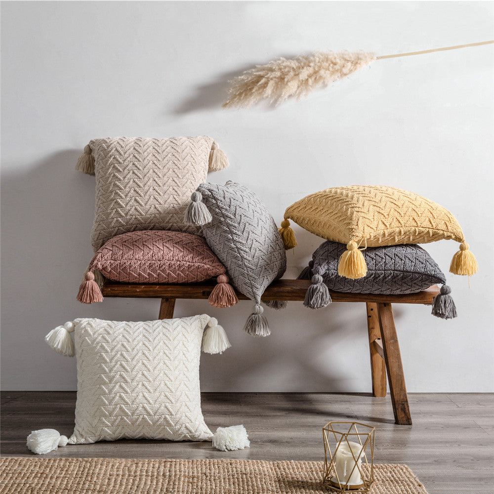 Chenille Kissenbezug, gesteppt – Bild 8 | LuxeStyle