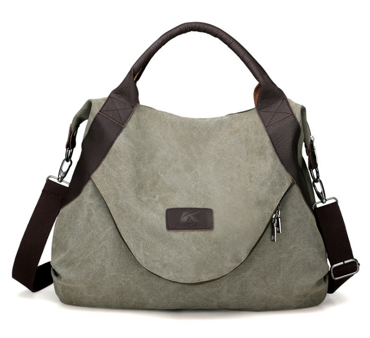 Retro Canvas Schultertasche