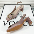 Ein-Strap High-Heeled Sandalen