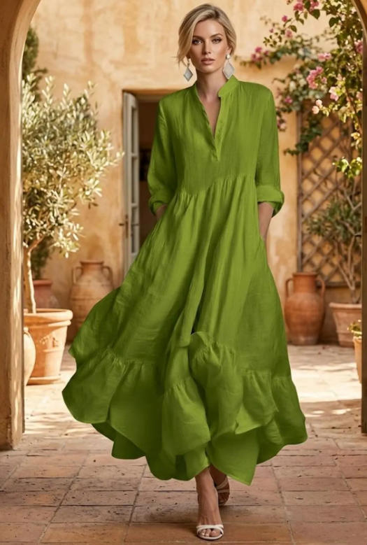 Elegantes A-Linien Swing-Kleid mit 3/4-Ärmeln – Bild 3 | LuxeStyle