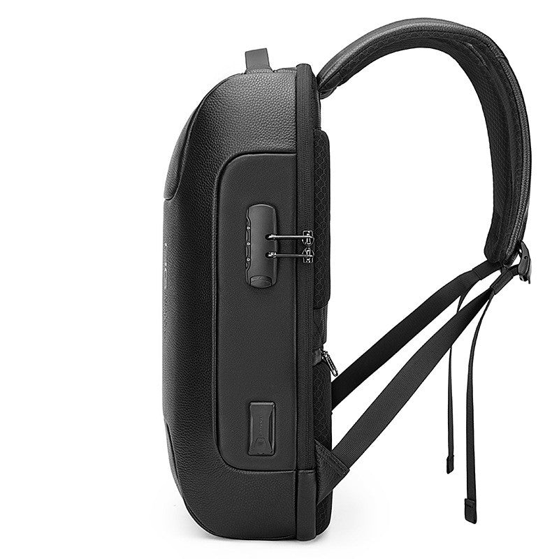 Wasserdichter Commuter Rucksack aus Leder – Bild 6 | LuxeStyle
