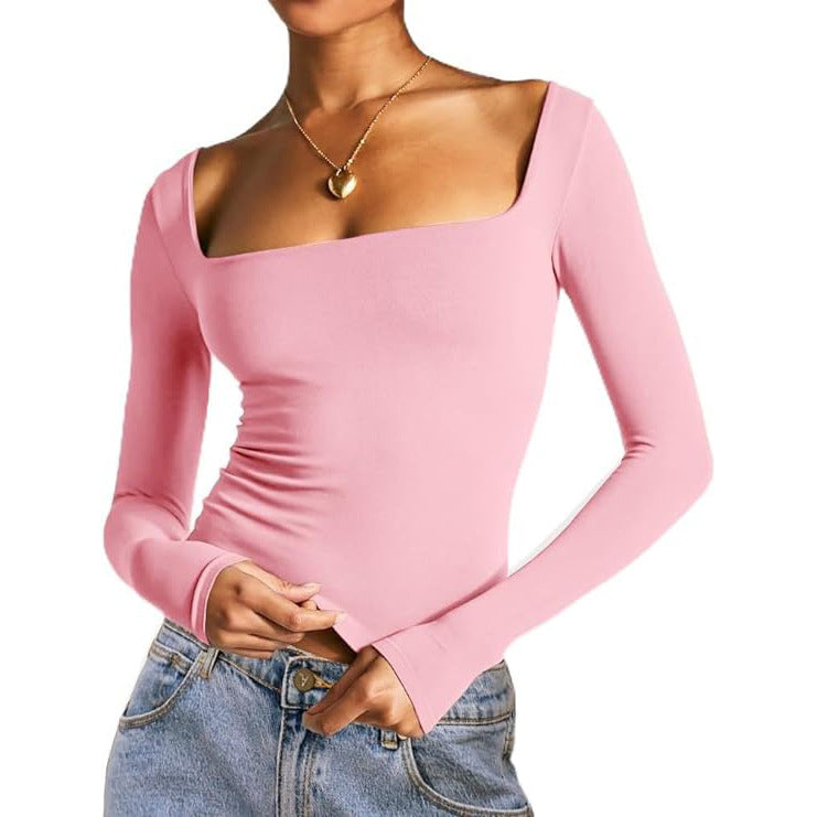 Square Neck Pullover Langarmshirt – Ansicht 5