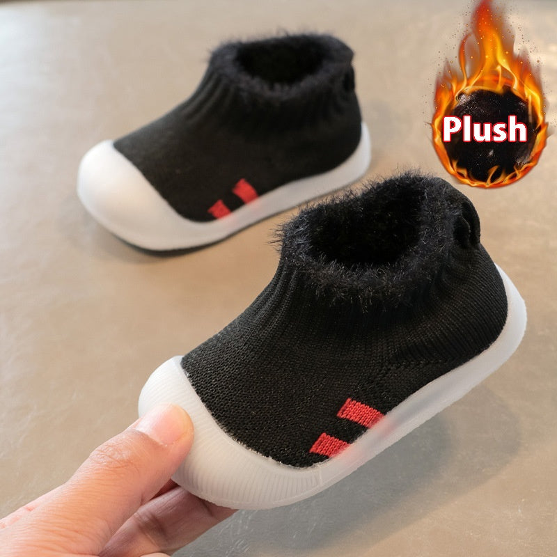 Baby Lauflernschuhe aus Wolle und Baumwolle