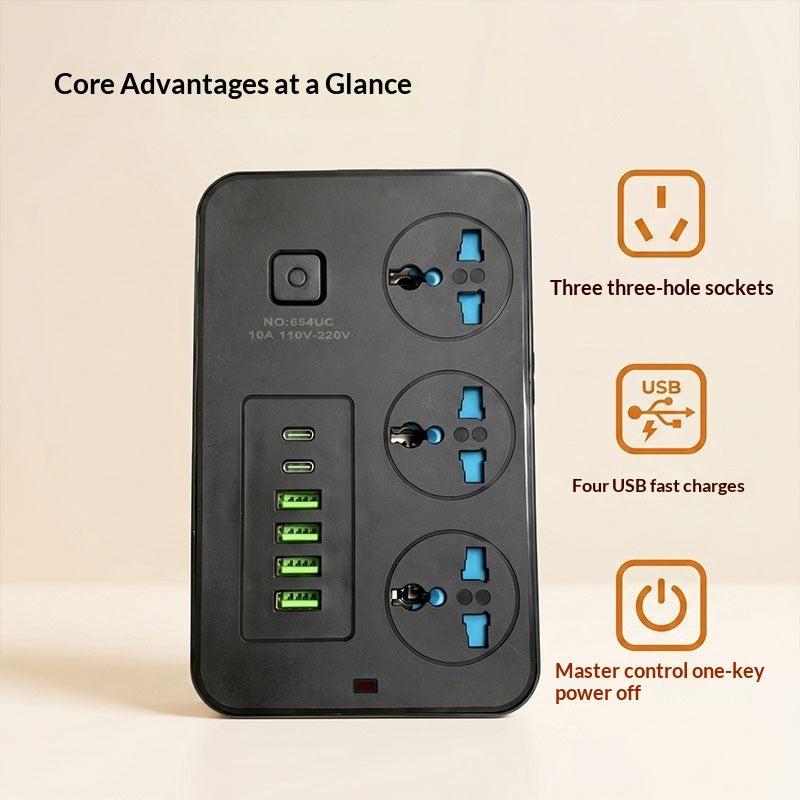 Multifunktionales Universal-Steckdosenpanel