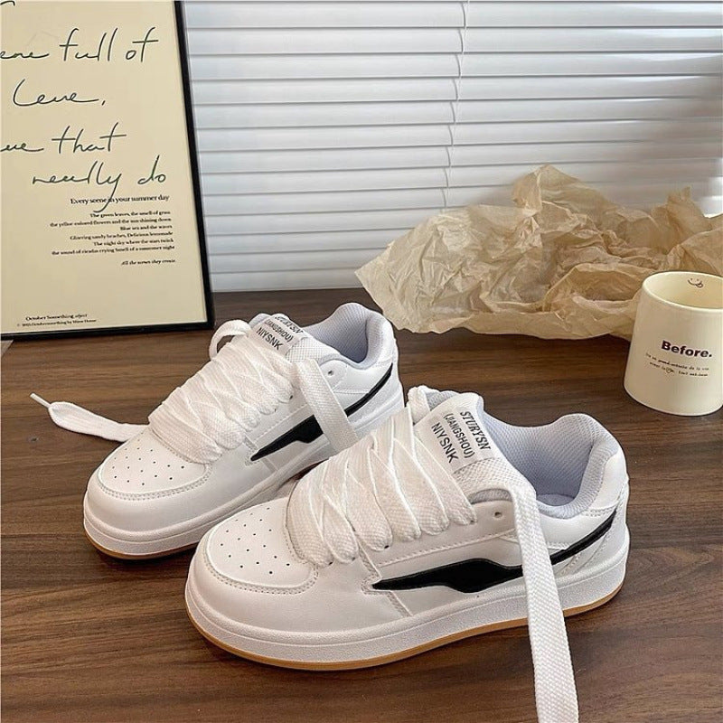 Dopamine Color Matching Preppy Style Damen Board Schuhe