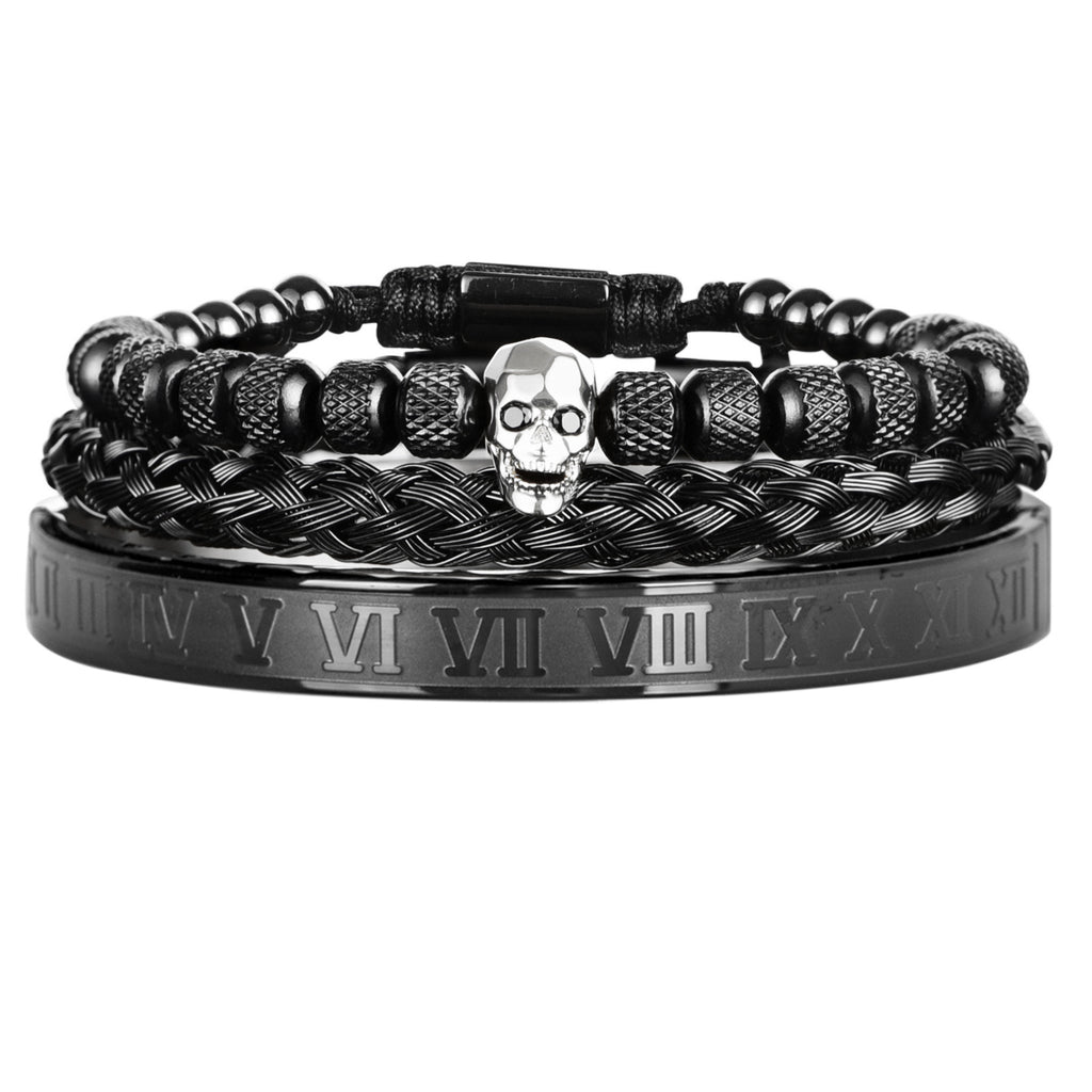 Ghost Head Armband-Set aus Edelstahl – Bild 11 | LuxeStyle