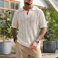 Strickpullover Kurzarm im Relaxed Fit