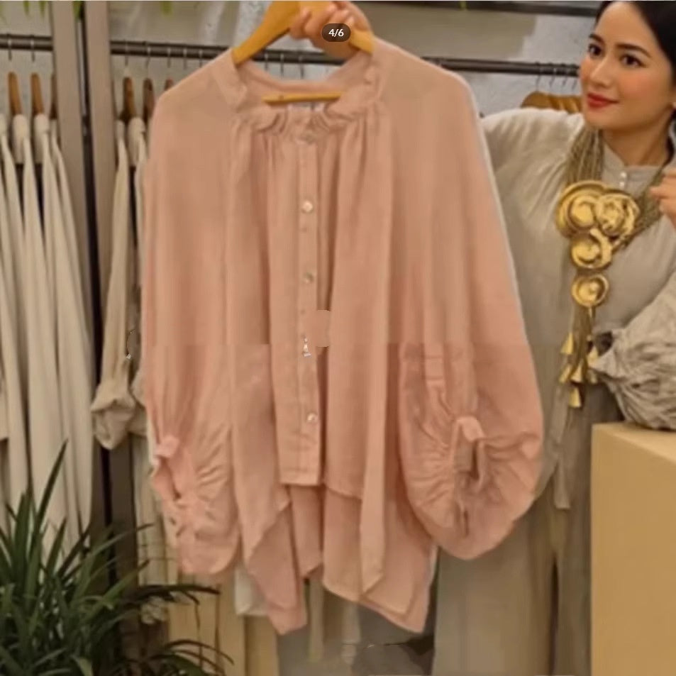 Lässiges Langarmshirt aus Baumwoll-Leinen-Mix – Bild 3 | LuxeStyle
