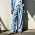 Loose-Fit Wide Leg Hose mit Kordelzug