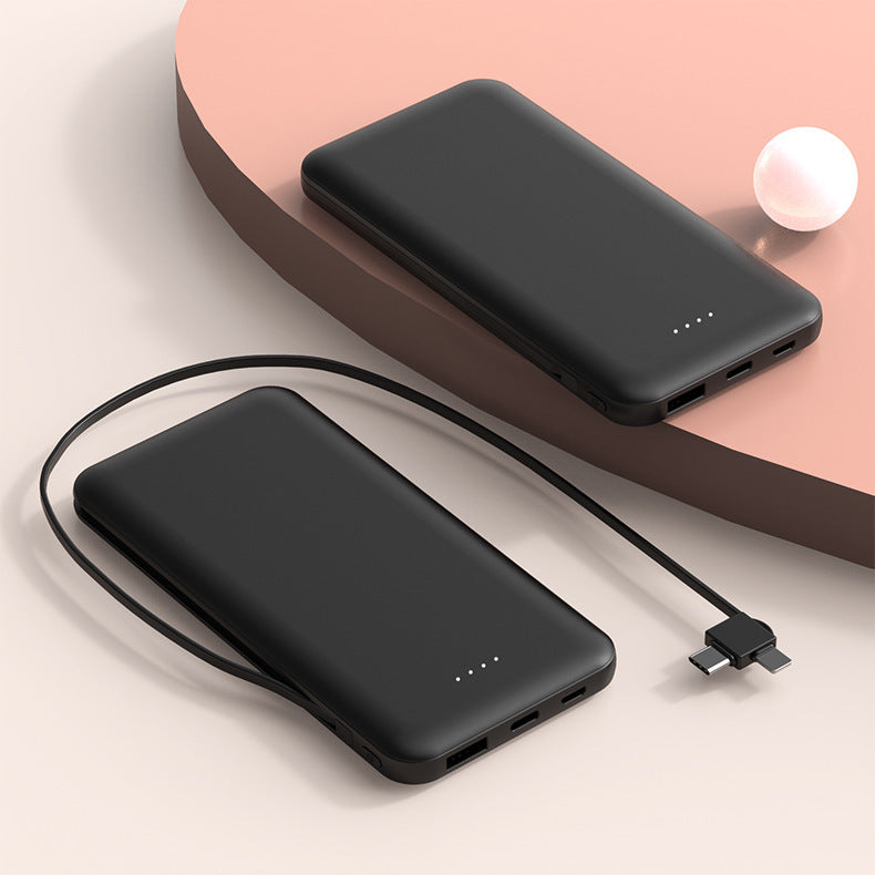 Kompakte Powerbank mit integriertem Kabel