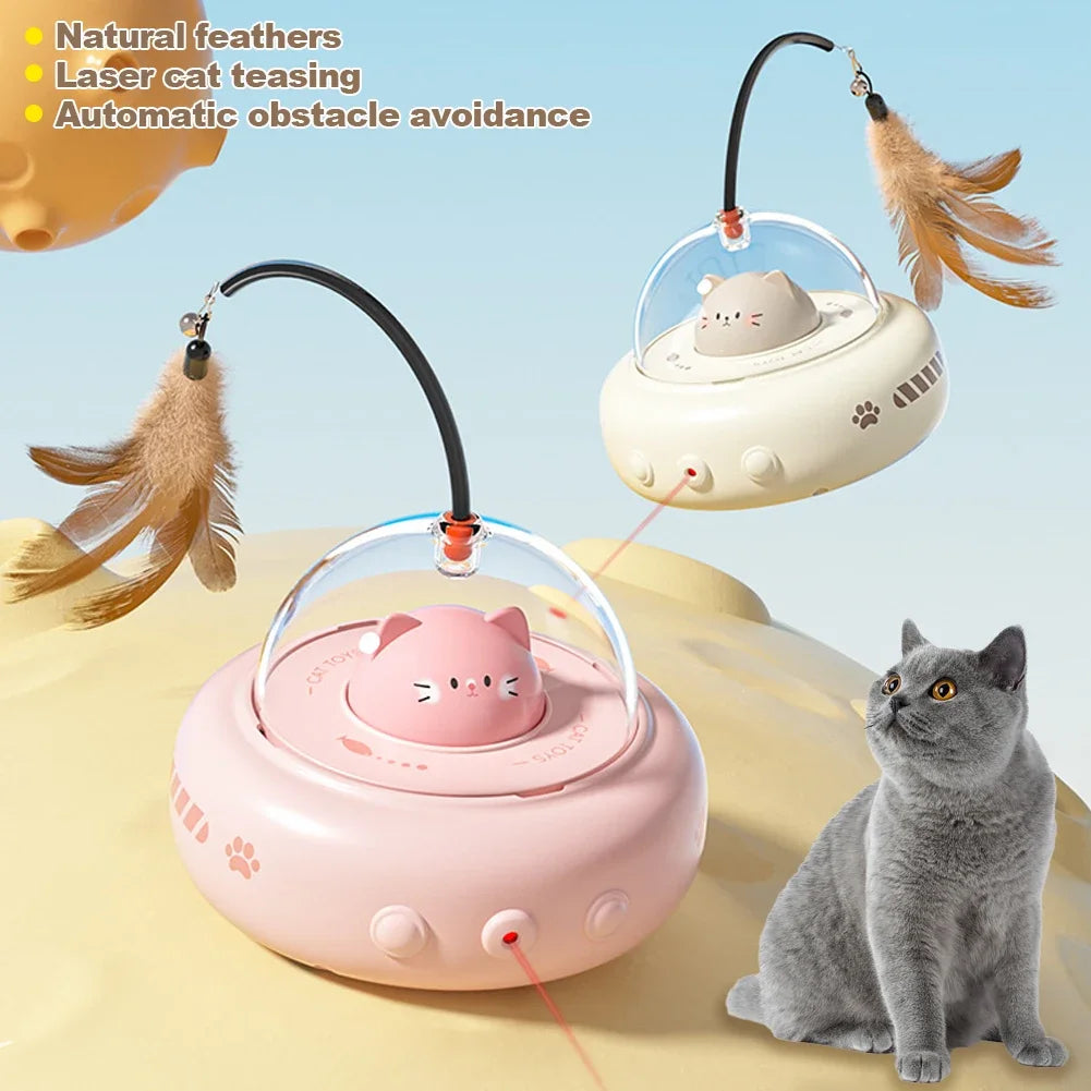Katzenspielzeug mit Feder und Glöckchen