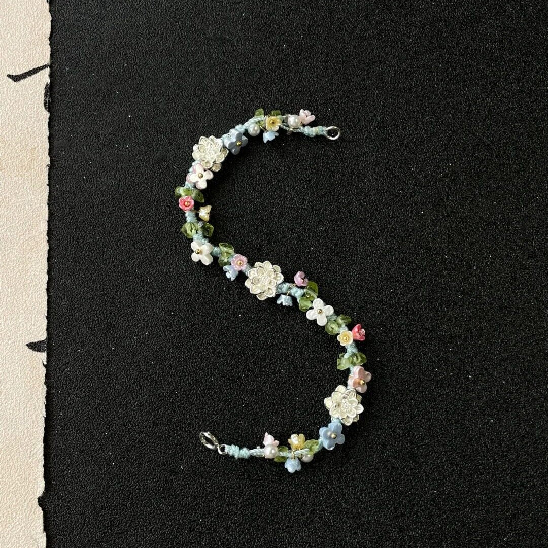 Sterlingsilber veredelter Lotosblumen Armreif