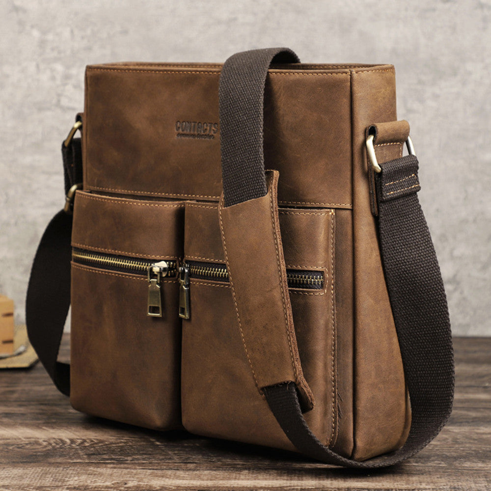 Retro Wildpferd-Leder Umhängetasche – Bild 7 | LuxeStyle