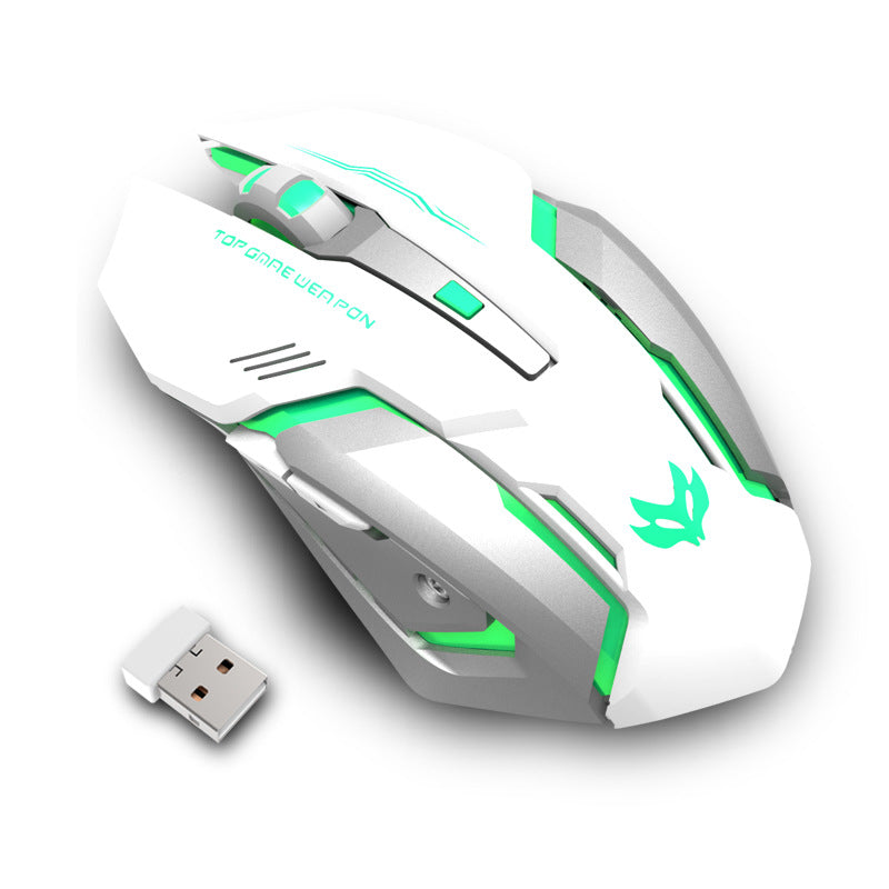 Drahtlose Gaming-Maus, stumm und ergonomisch