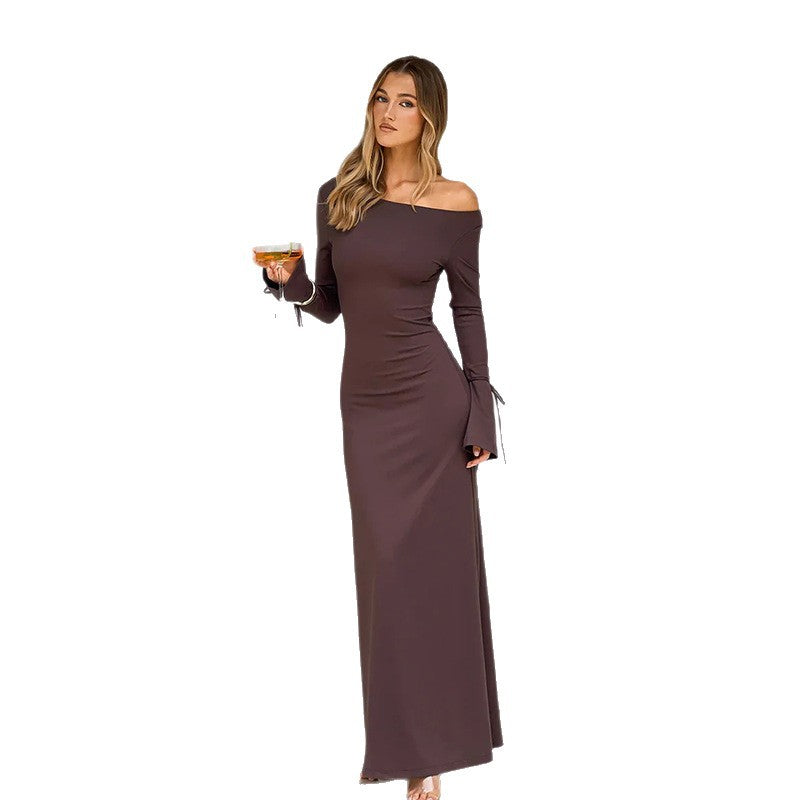 Langarm-Dress mit Fliege