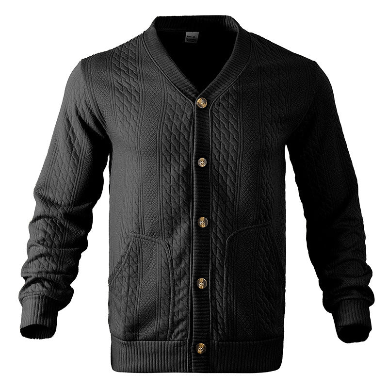 Retro Jacquard Cardigan für Herren