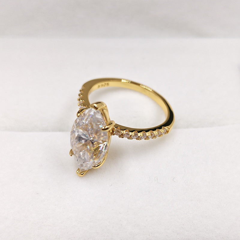 LuxeStyle Moissanit-Ring «Marquise» 4 ct · 925 Sterling-Silber – Bild 9 – LuxeStyle Schweiz