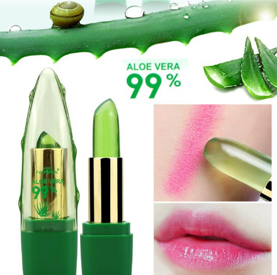 Farbwechselnde Lippenpflege mit Aloe Vera