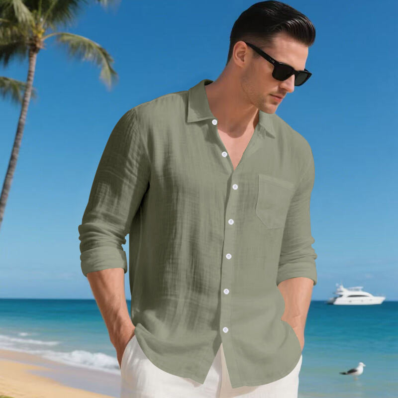 Männer-Linienlangarmshirt, 20-Zählung, weiss – Bild 5 | LuxeStyle