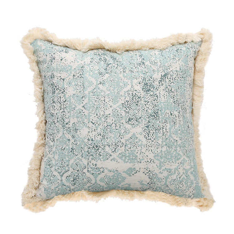 Kissenbezug mit Print und Tufting