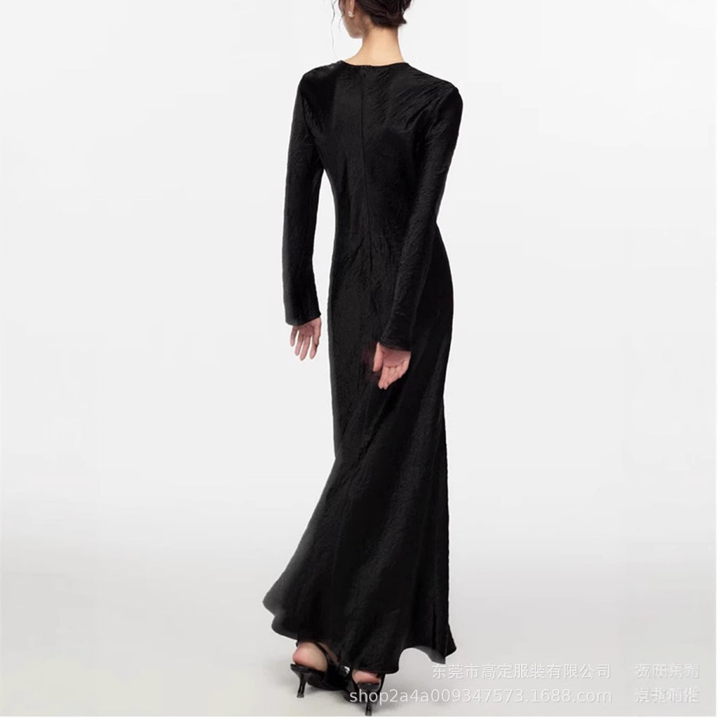 Elegantes Langarm-Kleid im französischen Stil | LuxeStyle