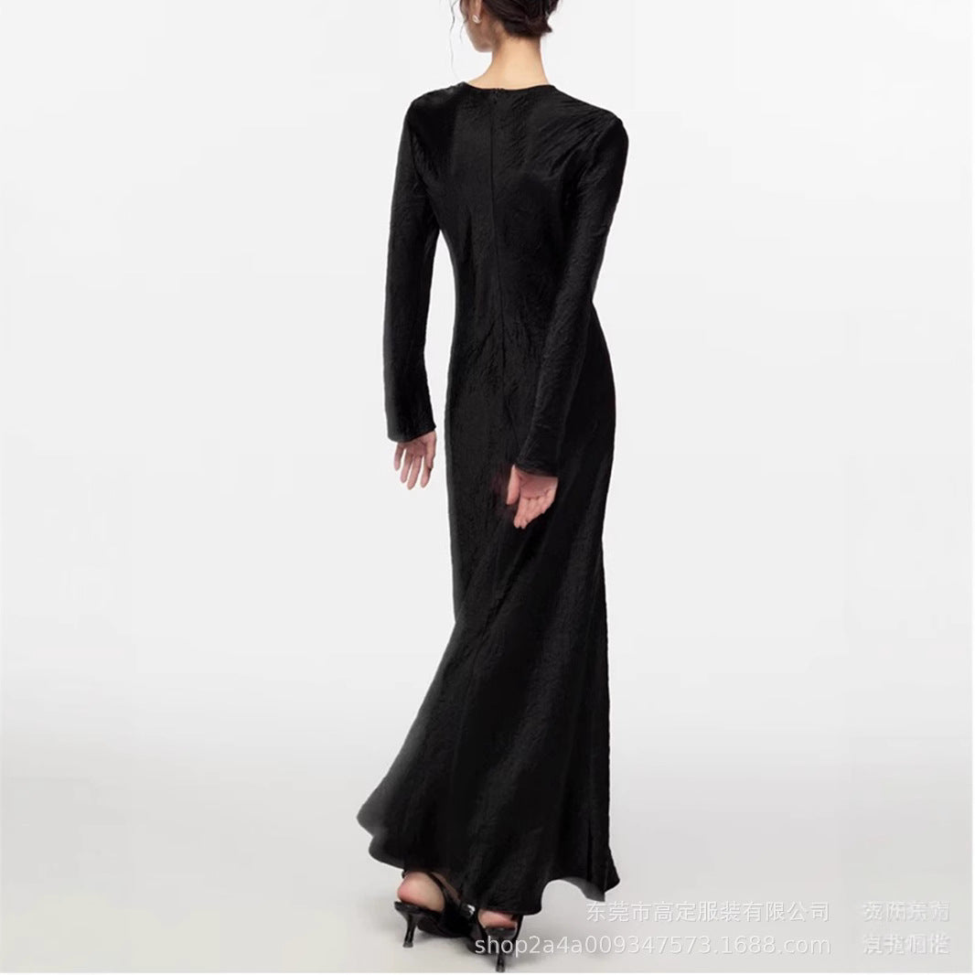 Elegantes Langarm-Kleid im französischen Stil | LuxeStyle