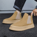 Schwarze Canvas Sneaker mit Höhe-Boost