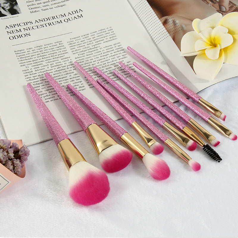 10er-Set Make-up-Pinsel mit Kristallgriff – Bild 2 | LuxeStyle