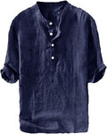 LuxeStyle Leinenhemd Kurzarm Loose-Fit für Herren – Bild 9 – LuxeStyle Schweiz