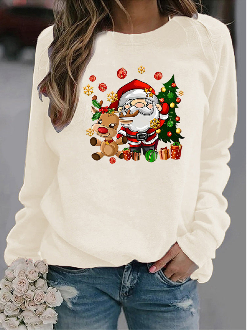 Weihnachts-Pullover für Damen mit Rundhals