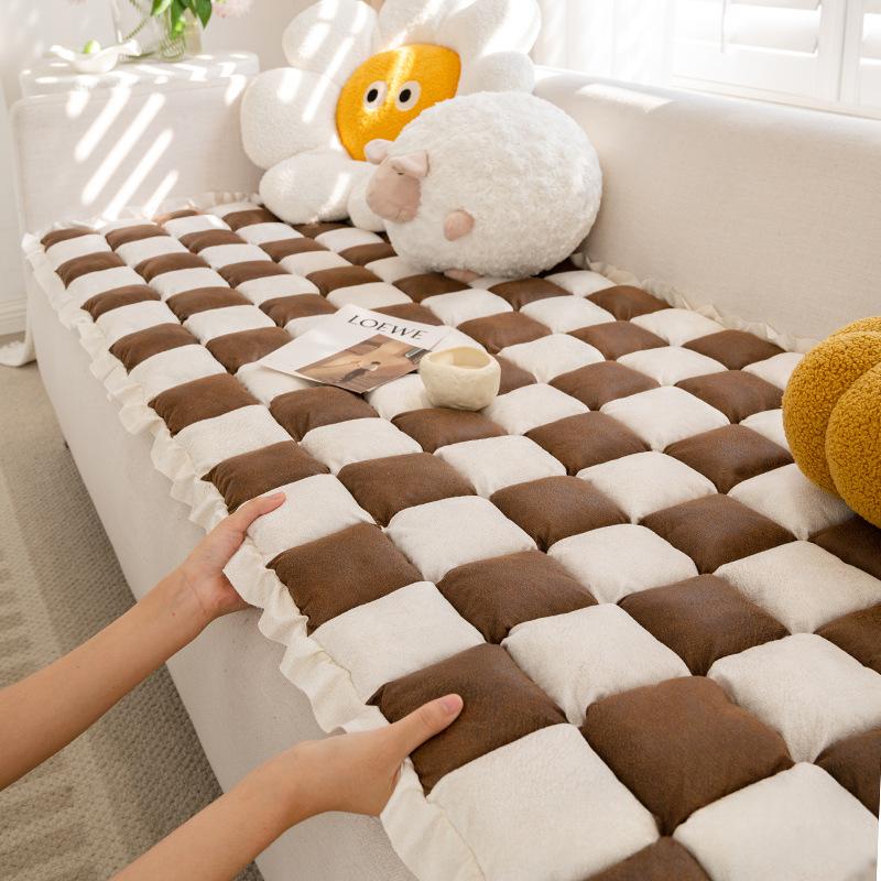 Patchwork Sofa-Kissen aus Chenille