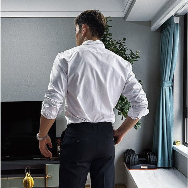 Herren Leinenhemd Langarm Schnürung – Bild 5 | LuxeStyle